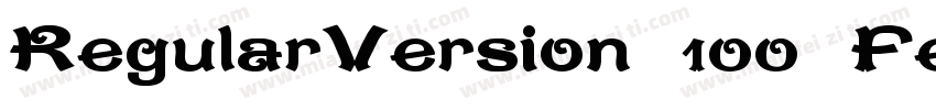 RegularVersion 100 February 4 20字体转换